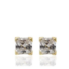 Foto de 05-1669 - PENDIENTES CIRCONITA 6X6MM 18K**