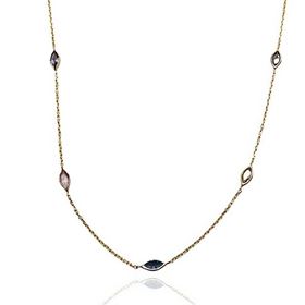 Foto de 9K05-5371G - GARGANTILLA PIEDRAS COLOR 42CM (ANILLA 5CM) 9K**