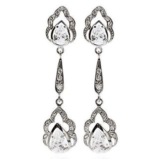 Foto de 71-3438B - PENDIENTES CIRCONITA 43MM PRESIÓN O.B. 18K 