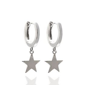 Foto de 25-1441 - PENDIENTES PLATA CRIOLLAS 2X12MM ESTRELLA 10MM 24MM