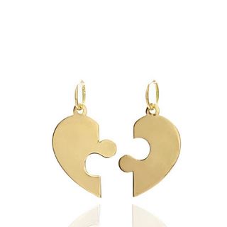 Foto de 88-6019 - COLGANTE CORAZÓN PUZZLE 13MM 18K**