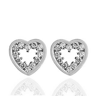Foto de 25-156P - PENDIENTES PLATA CORAZÓN CIRCONITA 8MM
