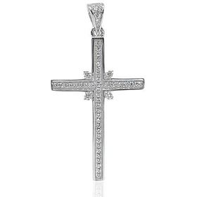 Foto de 25-1299 - CRUZ PLATA CIRCONITA 32MM