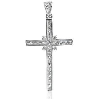 Foto de 25-1299 - CRUZ PLATA CIRCONITA 32MM