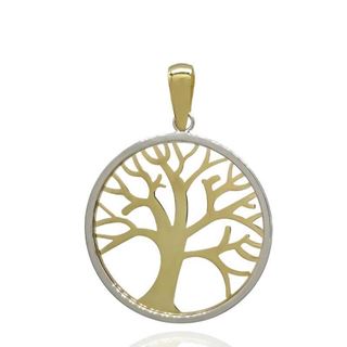 Foto de 51-13323 - COLGANTE ÁRBOL DE LA VIDA BICOLOR 22MM 18K