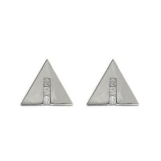 Foto de 99-776B - PENDIENTES TRIÁNGULO CIRCONITA 7MM O.B. 18K