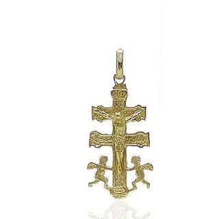 Foto de 88-CCV1 - CRUZ CARAVACA MEDIANA RELIEVE 16MM 18K