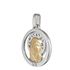 Foto de 26-AG300-2 - MEDALLA ORO Y PLATA VIRGEN NIÑA BRILLANTE 20MM FINOR 