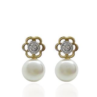 Foto de 99-PT742 - PENDIENTES TÚ Y YO 12MM CATALÁN 18K