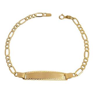 Foto de 9K88-009 - PULSERA PLACA 3X1 3.8MM 18.5CM (PLACA 7X30MM) (1,77gr) 9K**