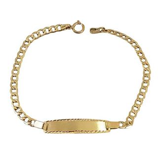 Foto de 9K88-005 - PULSERA PLACA BARBADA 3.5MM 18CM (PLACA 7X30MM) (1,79gr) 9K** 