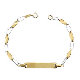 Foto de 28-200916 - PULSERA PLACA BICOLOR 3MM 18.5CM (3,23gr) 18K