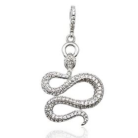 Foto de 25-0601 - COLGANTE PLATA SERPIENTE CIRCONITA 30MM