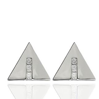 Foto de 99-776B - PENDIENTES TRIÁNGULO CIRCONITA 7MM O.B. 18K