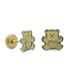 Foto de 51-703005 - PENDIENTES OSO BICOLOR 6MM 18K
