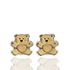 Foto de 51-703005 - PENDIENTES OSO BICOLOR 6MM 18K