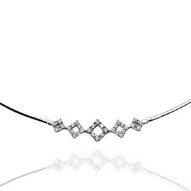 Foto de 14-2401B - GARGANTILLA OMEGA CIRCONITA (MOTIVO 8X30MM) 42CM O.B. 18K