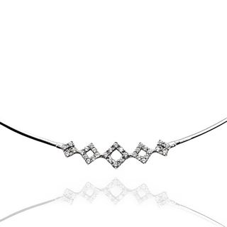 Foto de 14-2401B - GARGANTILLA OMEGA CIRCONITA (MOTIVO 8X30MM) 42CM O.B. 18K