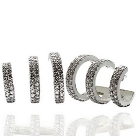 Foto de 25-0088P - *OFERTA* PENDIENTES PLATA CIRCONITA 27MM