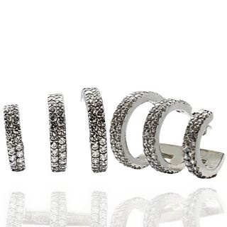 Foto de 25-0088P - *OFERTA* PENDIENTES PLATA CIRCONITA 27MM