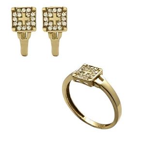 Foto de 13-6781P - PENDIENTES CIRCONITA 12MM 18K