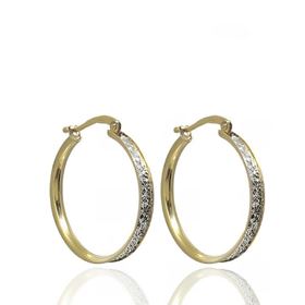 Foto de 04-492-18 - CRIOLLAS BICOLOR LAPIDADAS 3X18MM EXTERIOR 18K