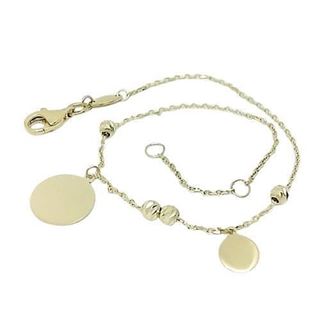 Foto de 10-401-1051 - PULSERA DOS DISCOS 6-10MM 19CM (ANILLA A 2CM) (2,07gr)**