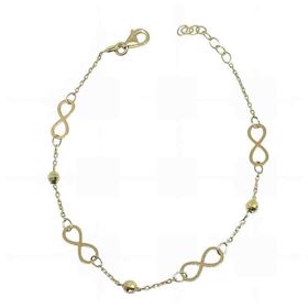 Foto de 10-656-058 - PULSERA CUATRO INFINITOS 10X4MM 18CM 18K**