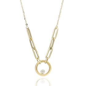 Foto de 10-401-1640G - GARGANTILLA CÍRCULO CIRCONITA 12MM 45CM (2,22gr) 18K**