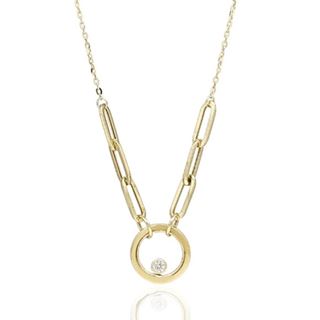 Foto de 10-401-1640G - GARGANTILLA CÍRCULO CIRCONITA 12MM 45CM (2,22gr) 18K**