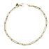 Foto de 10-458-1535-19 - PULSERA COMBINADA 3MM 19CM (2,20gr) 18K**