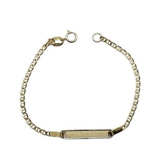 Foto de 10-00-8805 - PULSERA BEBÉ PLACA BICOLOR 14CM (1,27gr) 18K**