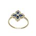 Foto de 10-475-1999S - SORTIJA FLOR PIEDRAS AZUL-CIRCONITA 12MM 18K**
