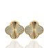 Foto de 10-116-101 - PENDIENTES FLOR 9MM 18K**