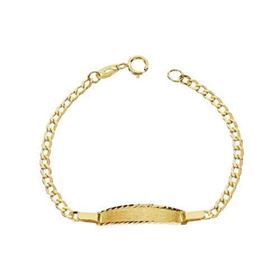 Foto de 9K88-011 - PULSERA BEBÉ PLACA BARBADA 2.5MM 14CM 9K** 