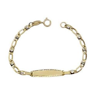 Foto de 9K88-019 - PULSERA BEBÉ PLACA CIRCONITA 2.5MM 12CM 9K** 