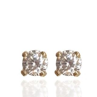 Foto de 9K30-717 - PENDIENTES CIRCONITA GARRAS 4MM 9K**