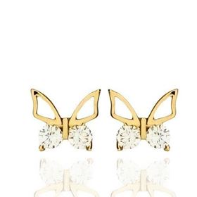 Foto de 62-3971 - PENDIENTES MARIPOSA CIRCONITA 5.5MM 18K**