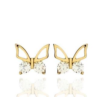 Foto de 62-3971 - PENDIENTES MARIPOSA CIRCONITA 5.5MM 18K**