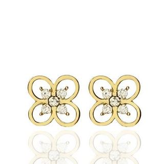 Foto de 62-3883 - PENDIENTES FLOR CIRCONITA 5.5MM 18K**
