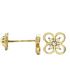 Foto de 62-3883 - PENDIENTES FLOR CIRCONITA 5.5MM 18K**