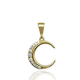 Foto de 10-636-698 - COLGANTE LUNA CIRCONITA 13MM 18K**