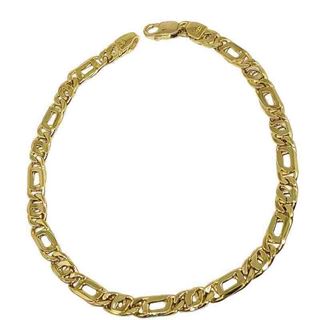 Foto de 10-456-062 - PULSERA OJO DE PERDIZ COMBINADA 5MM 19.5CM (6,54gr) 18K**
