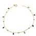 Foto de 10-656-144 - PULSERA BOLAS PIEDRAS COLOR 17.5CM 18K**