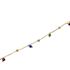 Foto de 10-656-144 - PULSERA BOLAS PIEDRAS COLOR 17.5CM 18K**