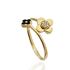Foto de 10-711-382S - SORTIJA FLORES ESMALTE CIRCONITA 12MM 18K