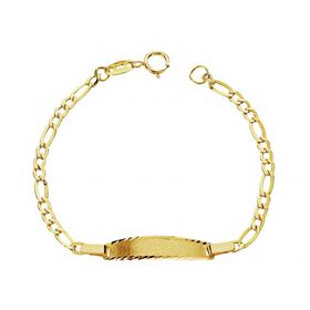Foto de 88-1599 - PULSERA BEBÉ PLACA 3X1 12CM (1,15gr) 18K