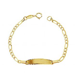 Foto de 88-1599 - PULSERA BEBÉ PLACA 3X1 12CM (1,15gr) 18K